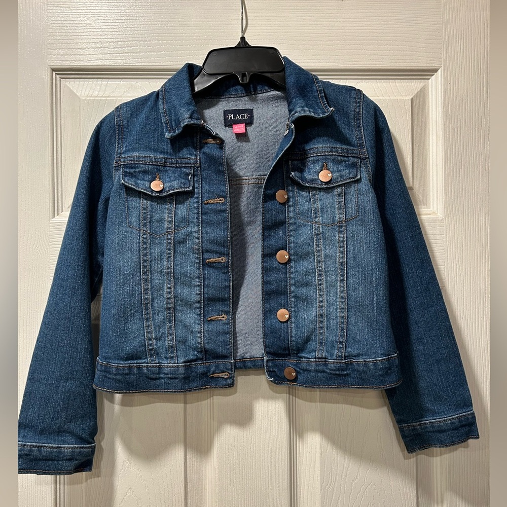Children’s Place Denim Jacket with hearts on buttons
